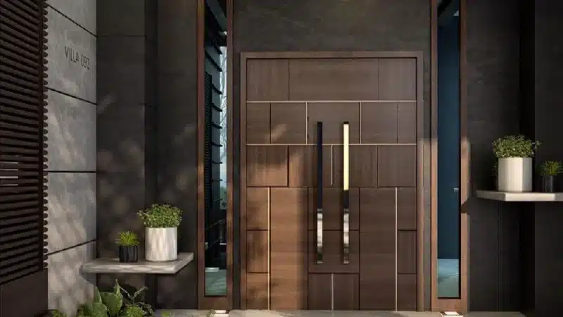Desain Pintu Rumah dari Kayu Jati Unik tapi Simpel