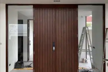 Jual Pintu Kayu Jati Kupu Tarung Kusen Gendong 2 Jendela