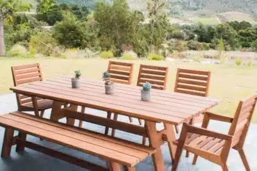 Jual Meja Outdoor Kayu Jati untuk di Taman